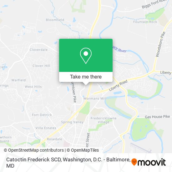 Mapa de Catoctin Frederick SCD