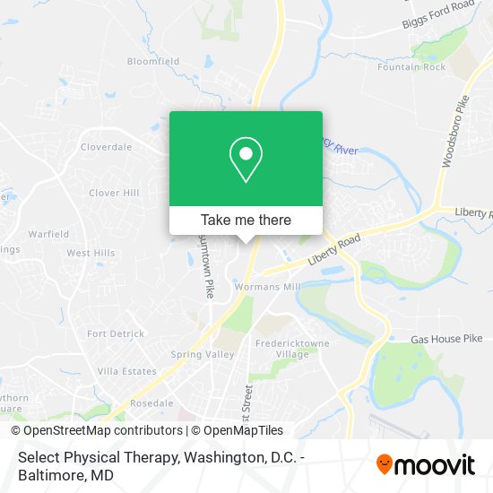 Mapa de Select Physical Therapy