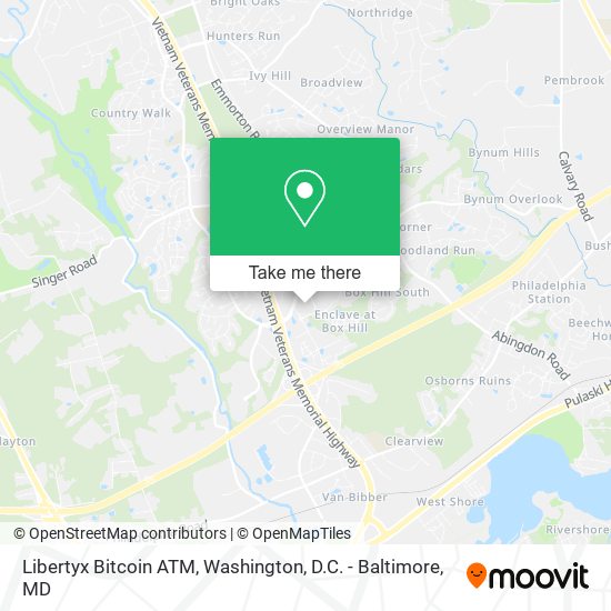 Mapa de Libertyx Bitcoin ATM