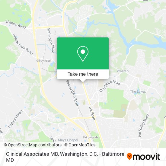 Clinical Associates MD map