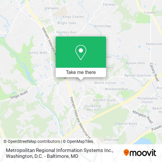 Metropolitan Regional Information Systems Inc. map