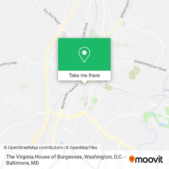 The Virginia House of Burgesses map