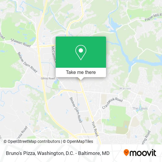 Bruno's Pizza map