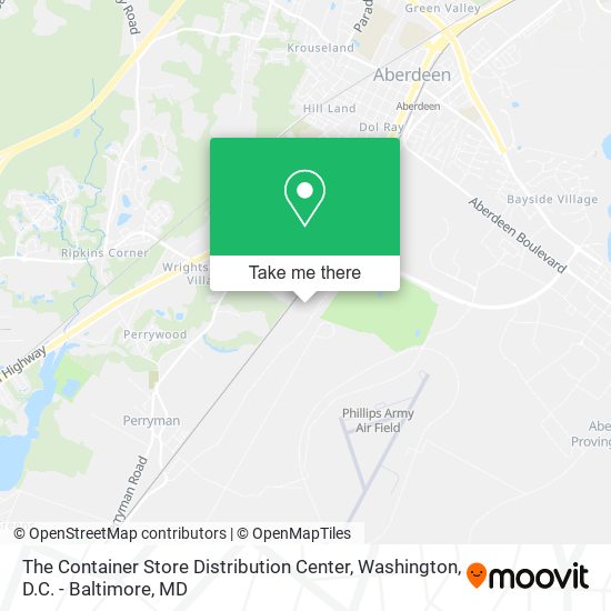 The Container Store Distribution Center map