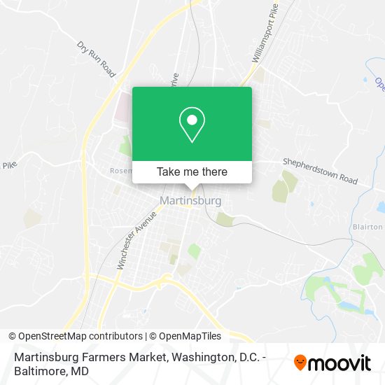 Martinsburg Farmers Market map