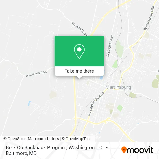 Berk Co Backpack Program map