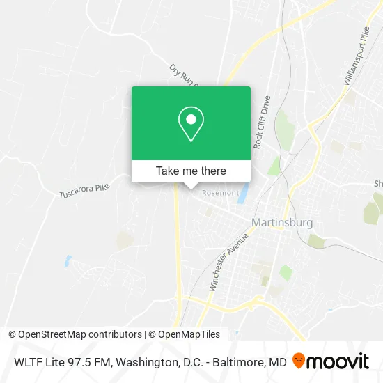 WLTF Lite 97.5 FM map