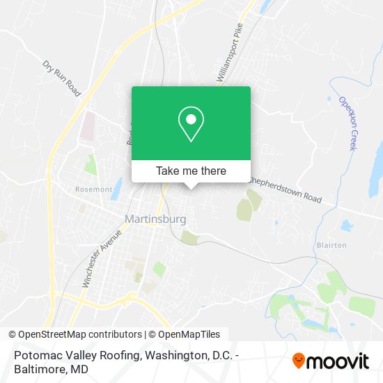 Potomac Valley Roofing map