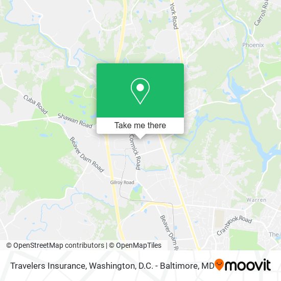 Travelers Insurance map