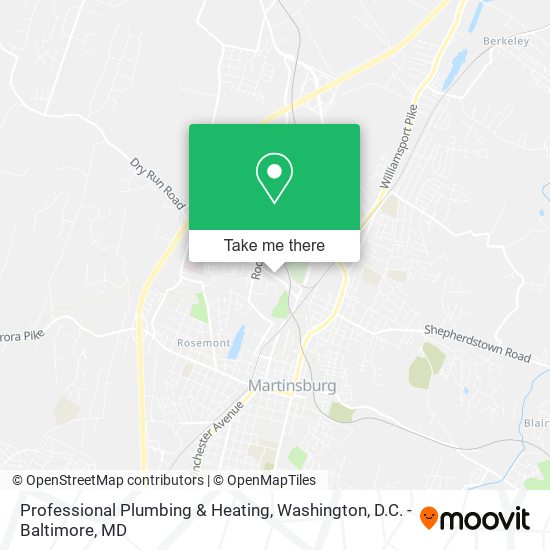 Professional Plumbing & Heating map