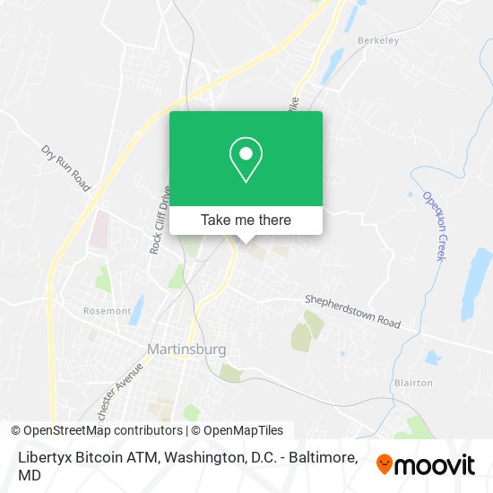 Mapa de Libertyx Bitcoin ATM