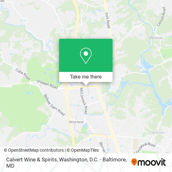 Calvert Wine & Spirits map