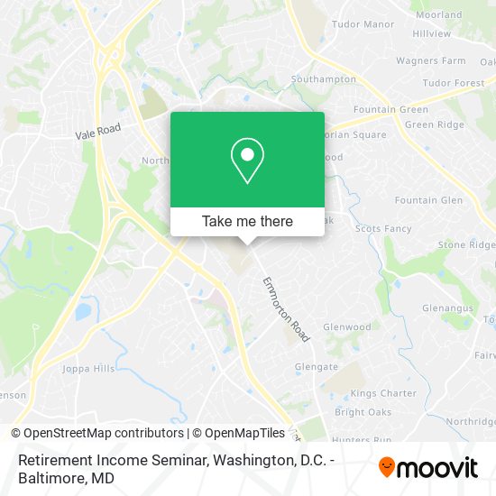 Retirement Income Seminar map