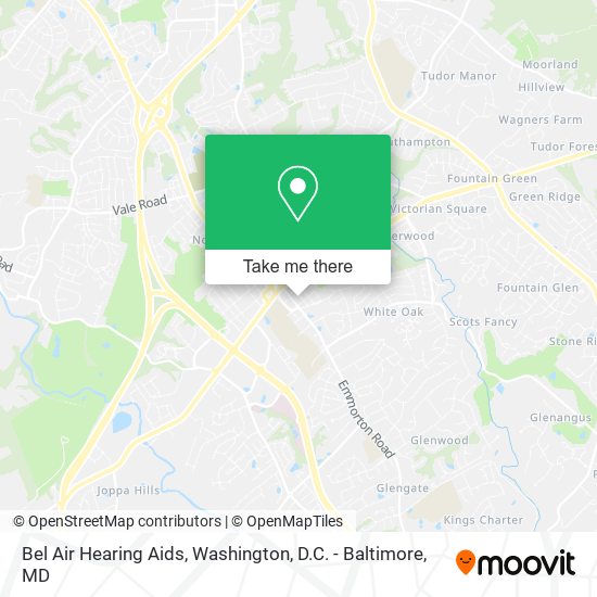 Bel Air Hearing Aids map