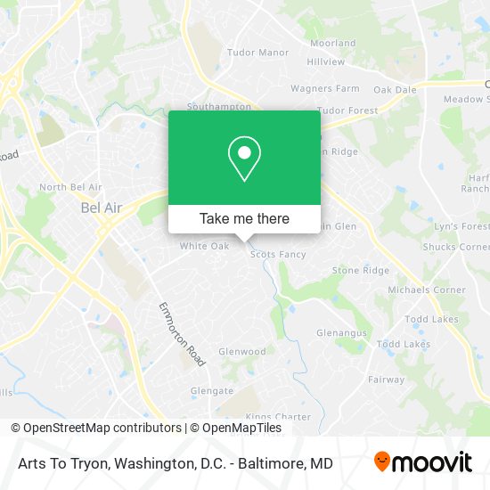 Arts To Tryon map