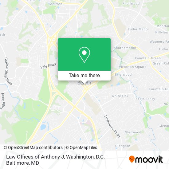 Law Offices of Anthony J map