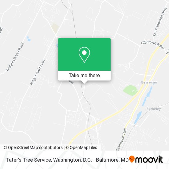 Tater's Tree Service map