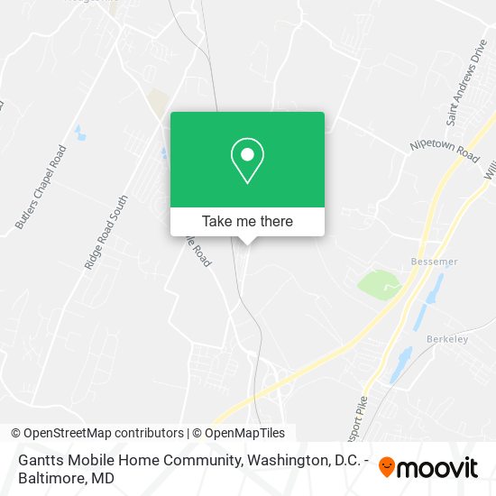 Gantts Mobile Home Community map