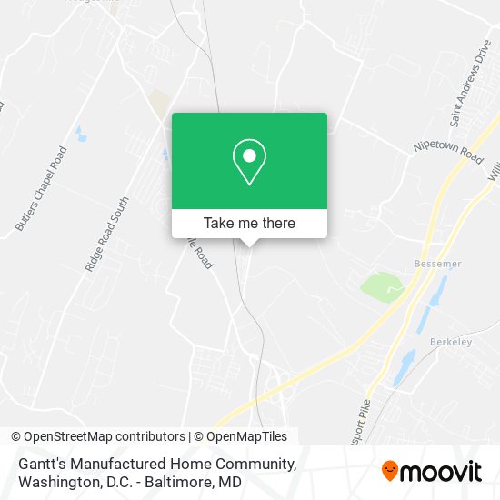 Gantt's Manufactured Home Community map