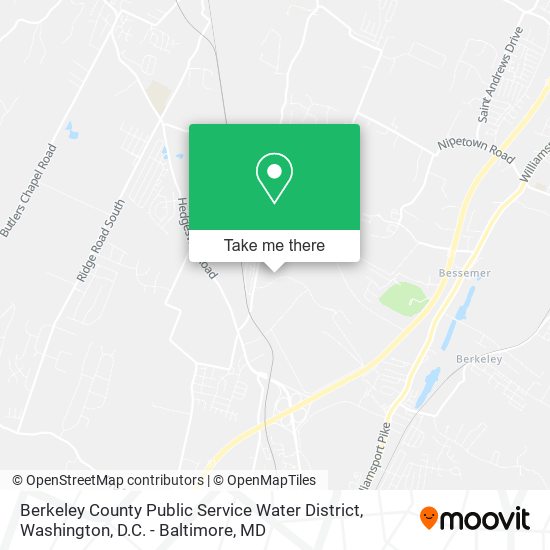 Berkeley County Public Service Water District map