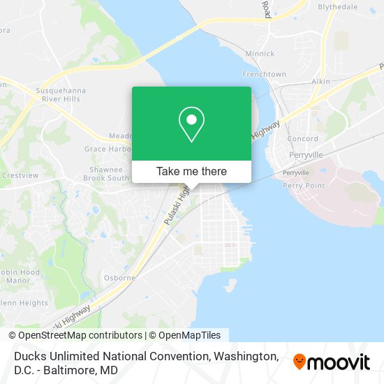 Mapa de Ducks Unlimited National Convention