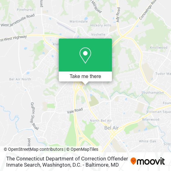 The Connecticut Department of Correction Offender Inmate Search map