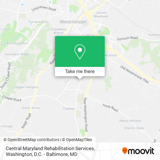 Central Maryland Rehabilitation Services map
