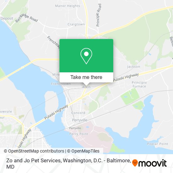 Zo and Jo Pet Services map