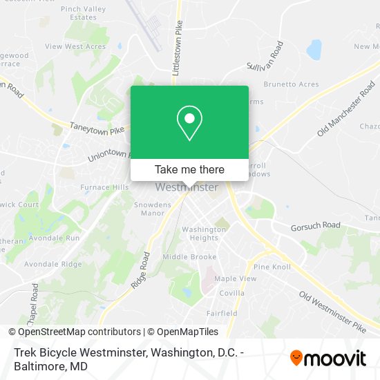 Mapa de Trek Bicycle Westminster