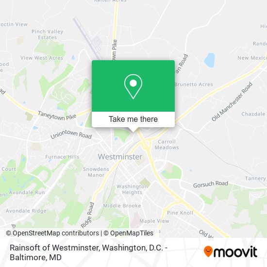 Rainsoft of Westminster map