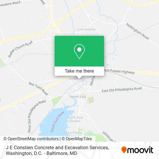 J E Constien Concrete and Excavation Services map