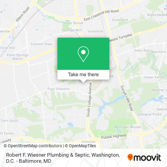 Mapa de Robert F. Wiesner Plumbing & Septic