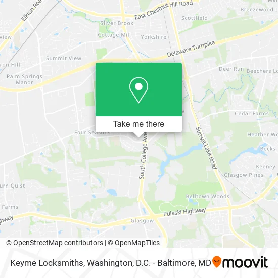 Keyme Locksmiths map