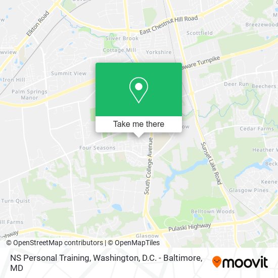 NS Personal Training map