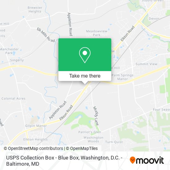 USPS Collection Box - Blue Box map