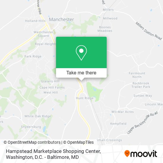 Mapa de Hampstead Marketplace Shopping Center