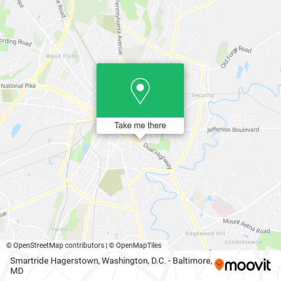 Smartride Hagerstown map
