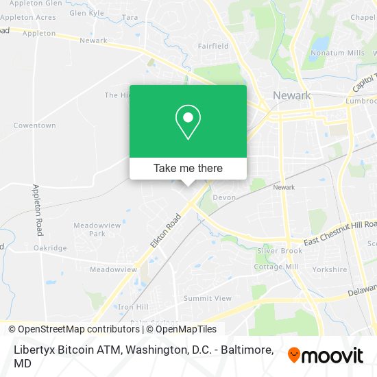 Mapa de Libertyx Bitcoin ATM