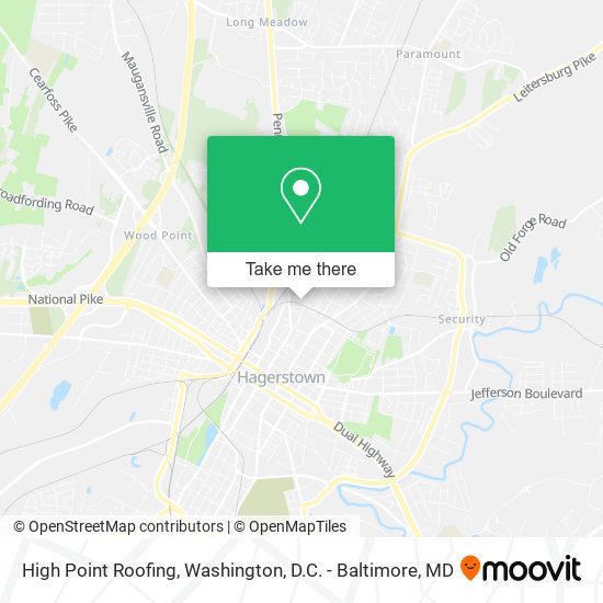 High Point Roofing map