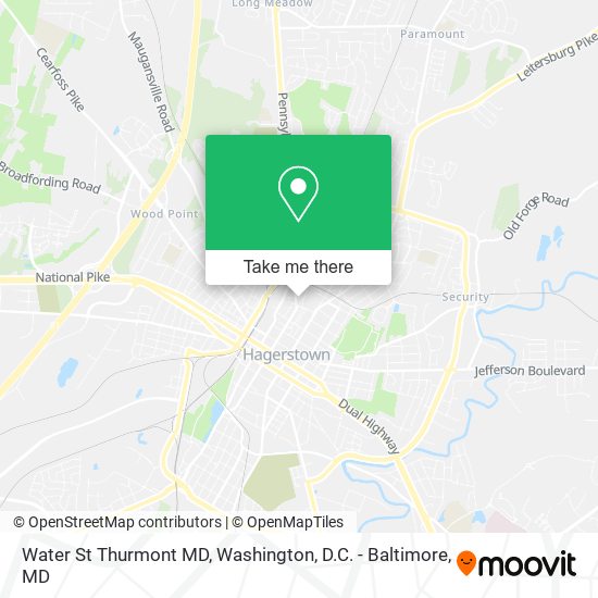 Water St Thurmont MD map