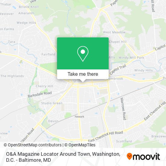 O&A Magazine Locator Around Town map