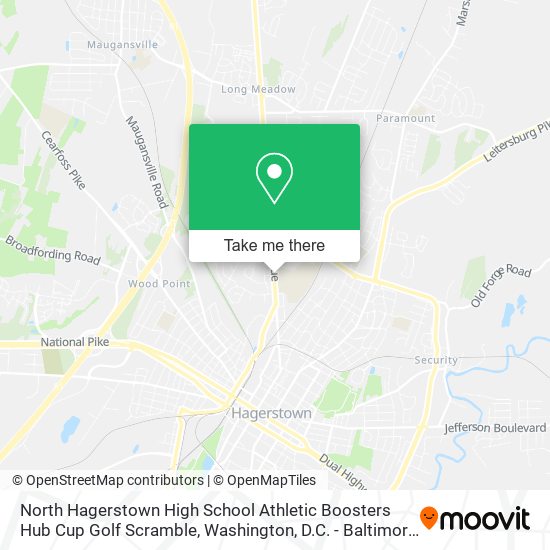 North Hagerstown High School Athletic Boosters Hub Cup Golf Scramble map