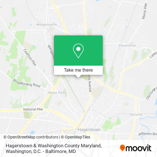 Hagerstown & Washington County Maryland map