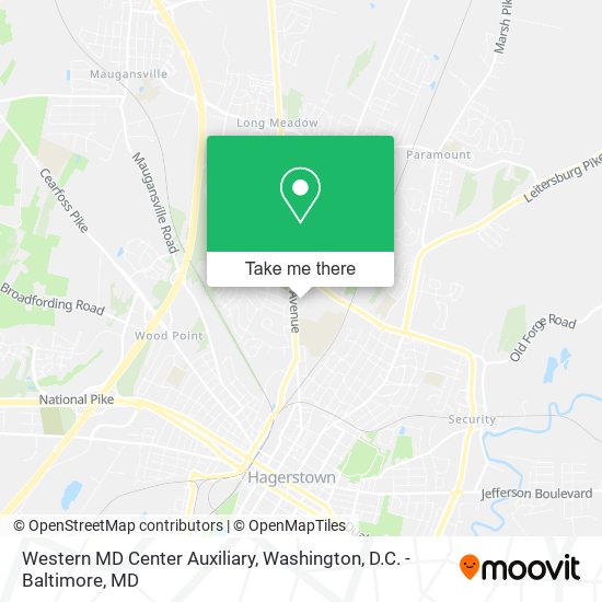 Western MD Center Auxiliary map