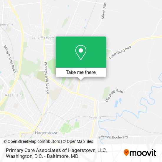Primary Care Associates of Hagerstown, LLC map