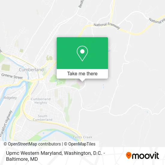 Mapa de Upmc Western Maryland