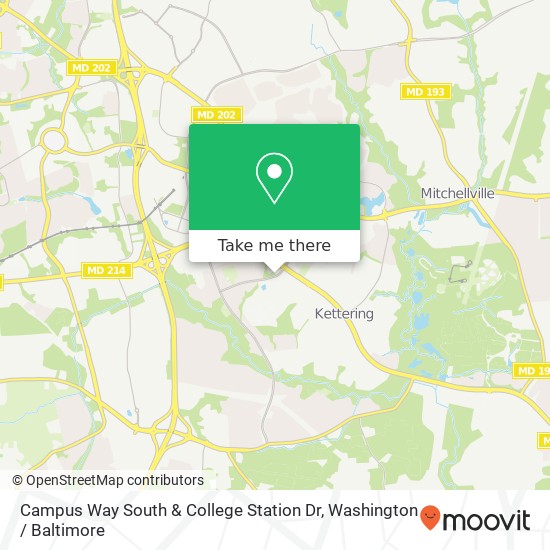 Mapa de Campus Way South & College Station Dr, 10340 Campus Way S