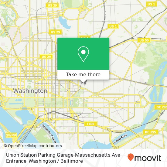 Union Station Parking Garage-Massachusetts Ave Entrance, 30 Massachusetts Ave NE map