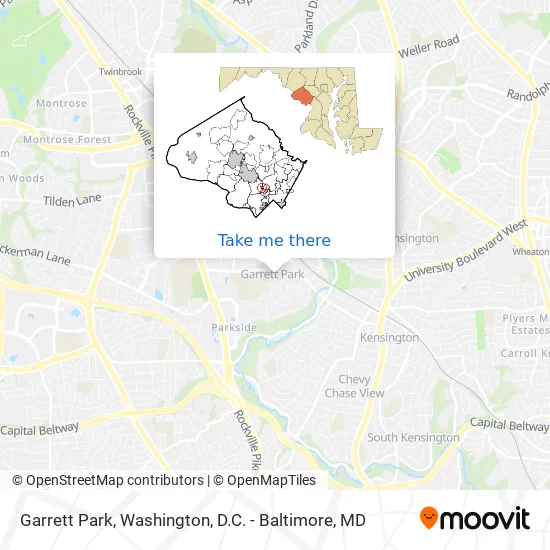 Garrett Park map