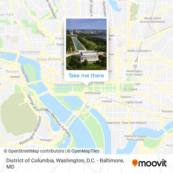District of Columbia map